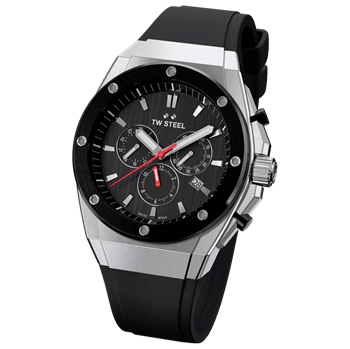CEO TECH 44mm 44 mm Mat sort Swiss multifuntions quarts med chrono Herre ur fra TW Steel